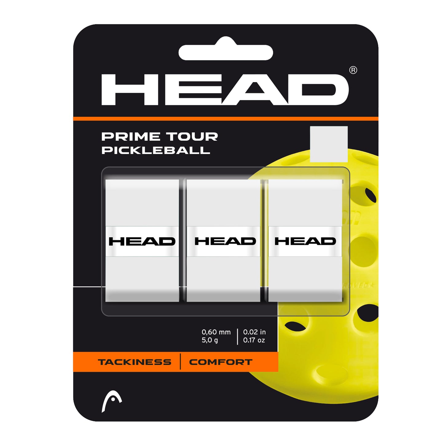 Head Prime Tour Pickleball Grips - White 3pcs